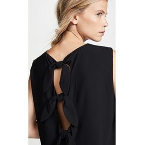 ALICE + OLIVIA Carita Satin Tie Back Mini Dress